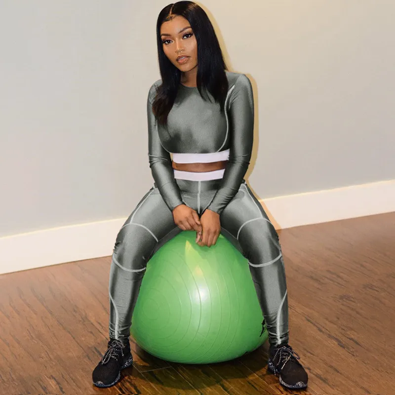 Женский спортивный костюм для занятий йогой бесшовные леггинсы с эффектом омбре