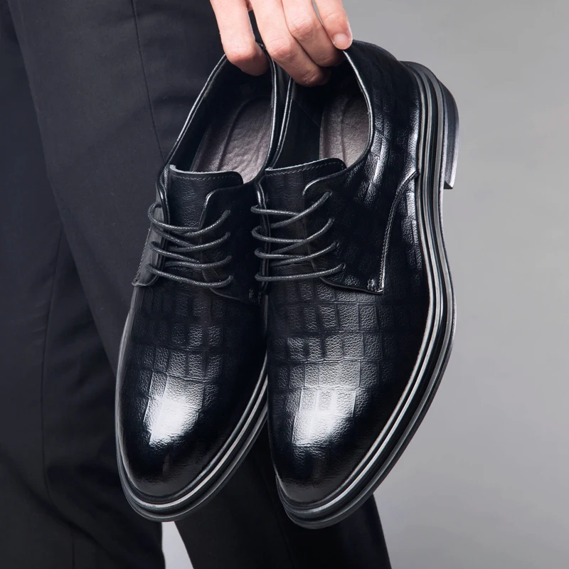Мужские кожаные мужские повседневные туфли роскошные брендовые уличные модные