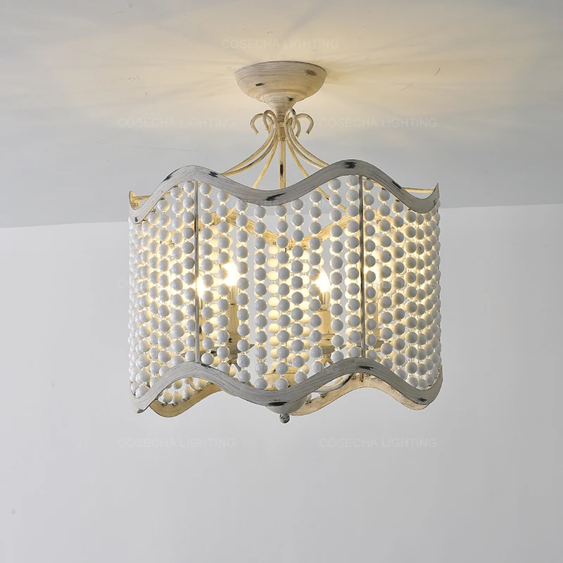 Деревянные люстры освещение для французской спальни подвесные светильники