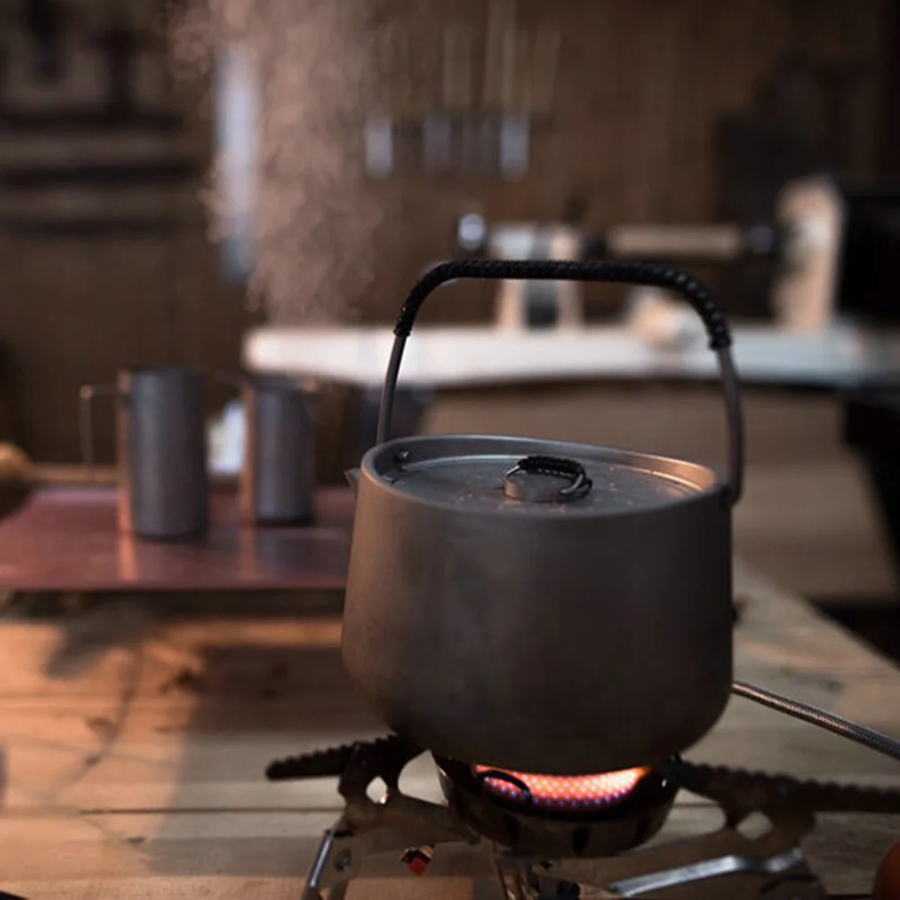 1.0L сверхлегкий титановый чайник горшок кружка чашка посуда для улицы