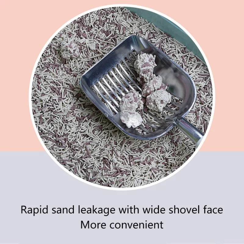 

Pet Cat Litter Scoop Durable Aluminum Alloy Cat Litter Scoop Big Sifter Deep Shovel with Flexible Long Handle Easy to Clean T