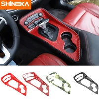 shineka interior accessories for dodge challenger 2015 car gear shift decoration panel cover sticker for dodge challenger 2015