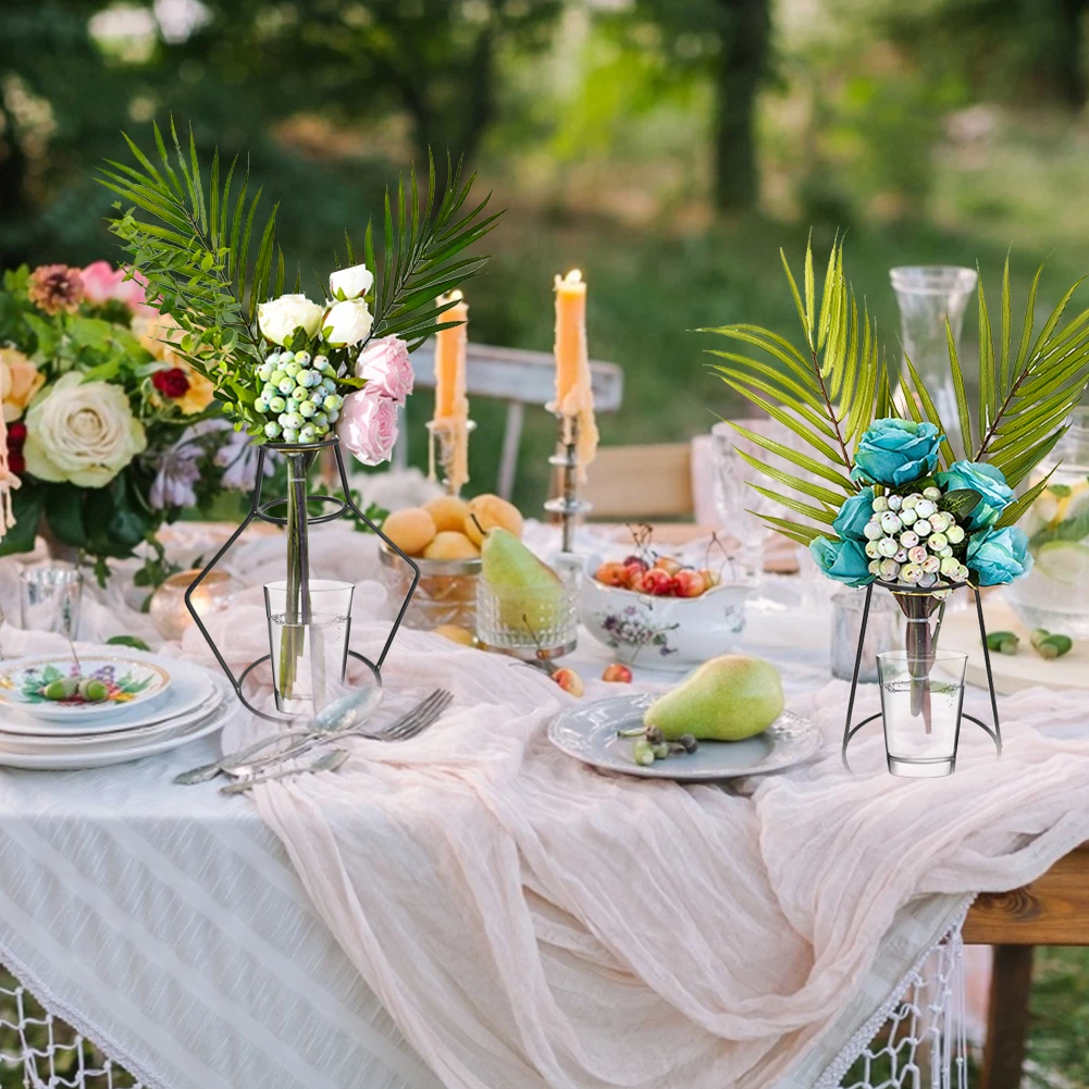 Ретро железная линия Настольная Ваза с цветами реквизит для фотографии в