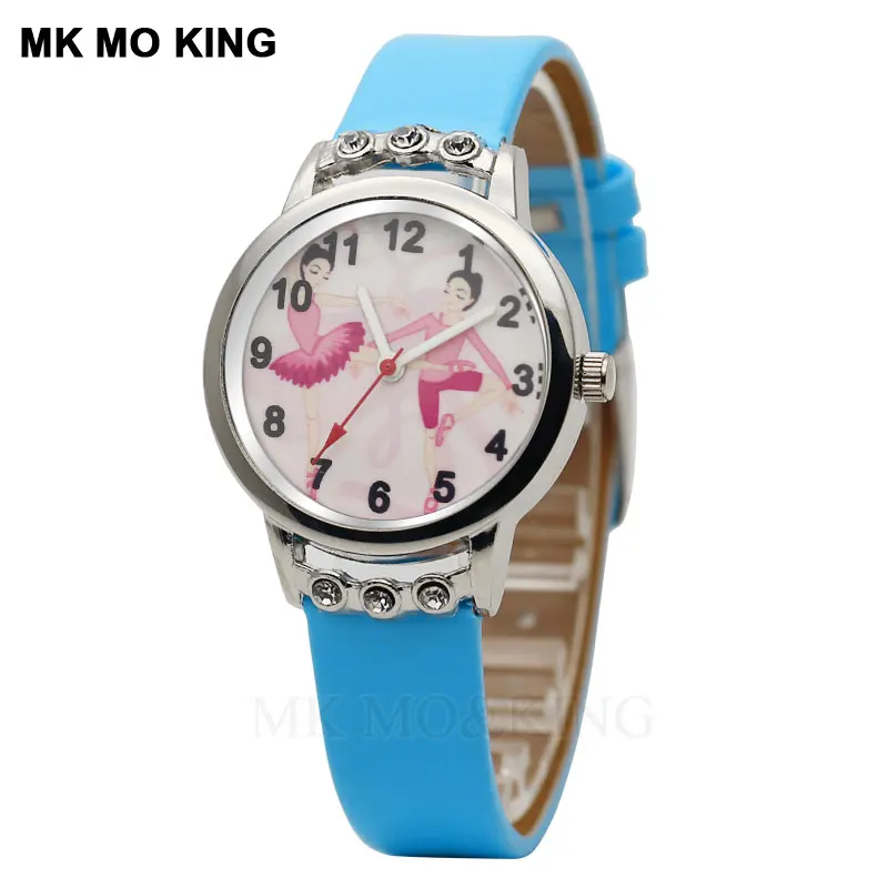 Уникальный дизайн милые розовые детские часы Мультяшные кварцевые для маленьких