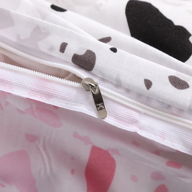 4 шт. Бесплатная доставка серо розовый фрагмент печать постельное белье набор 2019