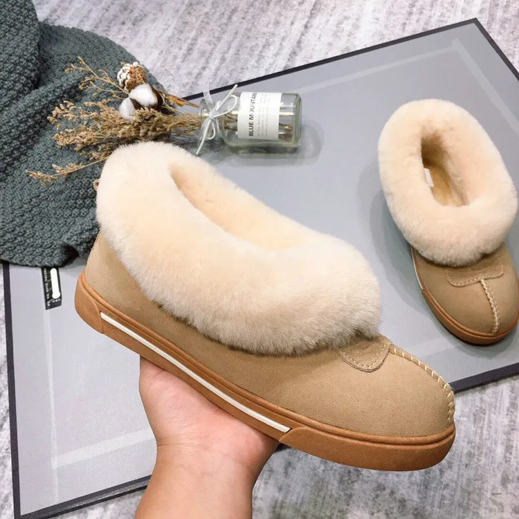 Женские зимние ботинки; botas femininas; теплые шерстяные ботильоны для женщин; зимние ботинки на натуральном меху; обувь на платформе