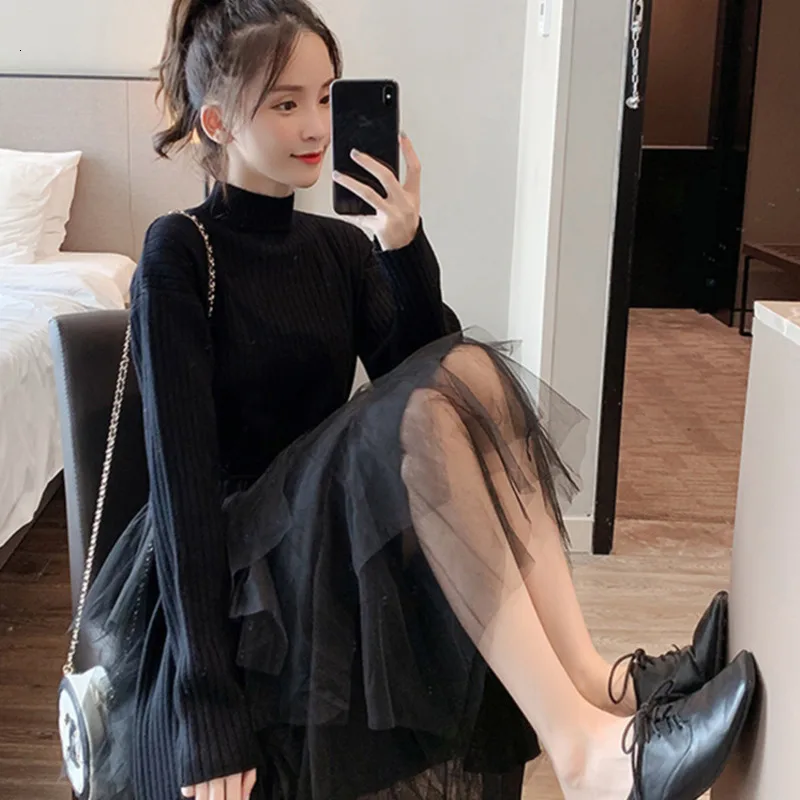 LANMREM 2020 Sweater Two-piece Suit Skirt Spring New Stand Collar Long-sleeved Warm Stitching 19B-a150 | Женская одежда
