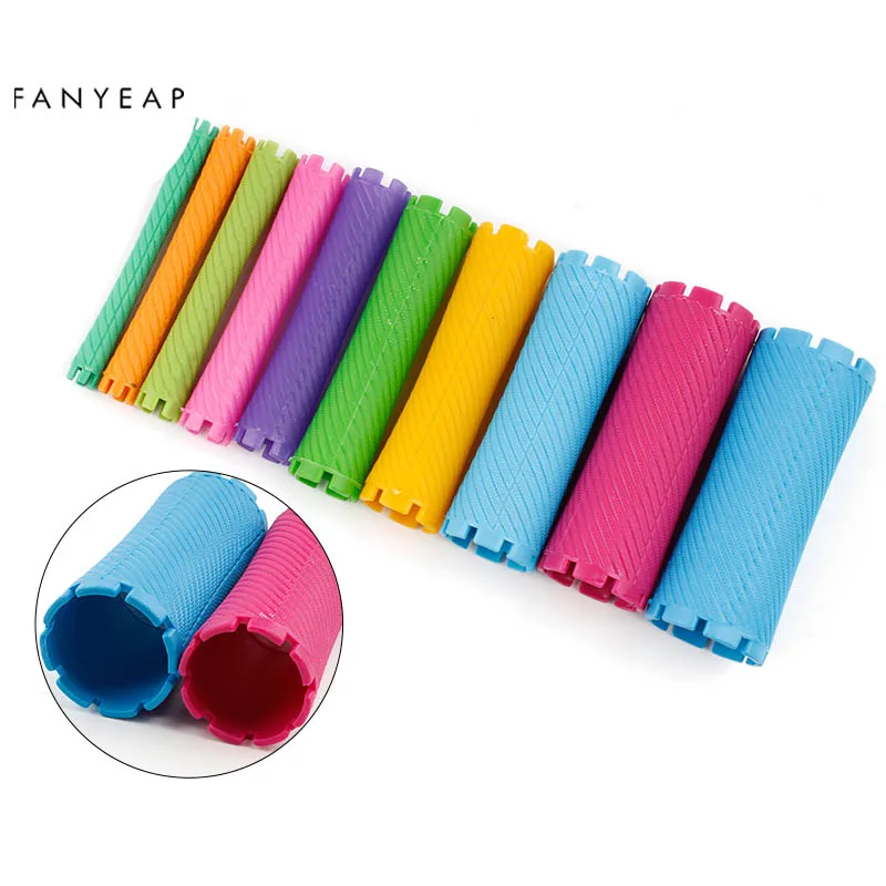 Холодная завивка бигуди пластиковые полые стержни Flexi парикмахерские