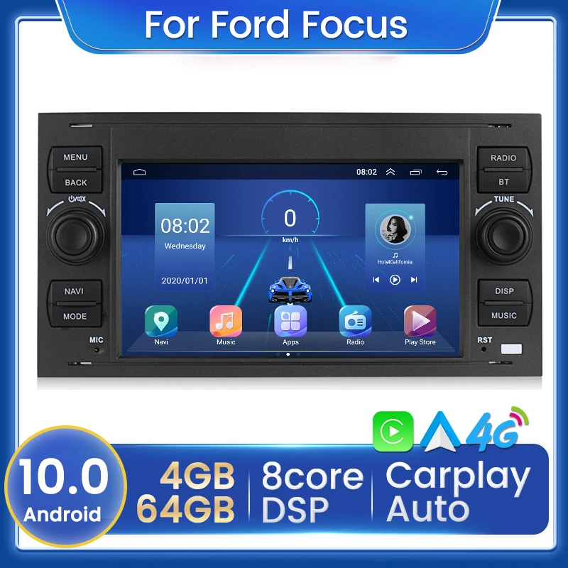 

7inch GPS Car dvd radio multimedia Player For Ford Mondeo S-max Focus C-MAX Galaxy Fiesta transit Fusion Connect kuga 2din NODVD