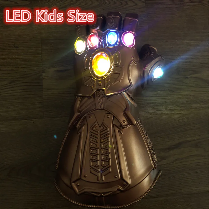 Thanos kid led 1: 1 светодиодный светильник Thanos Gauntlet Военные перчатки косплей Хэллоуин костюм реквизит Endgame 4 Quantum - Цвет: Thanos kid led