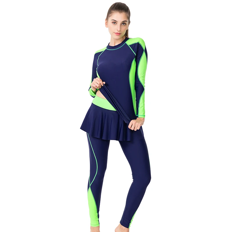 Новинка 2020 женский Принт в мусульманском стиле юбка купальник спортивный