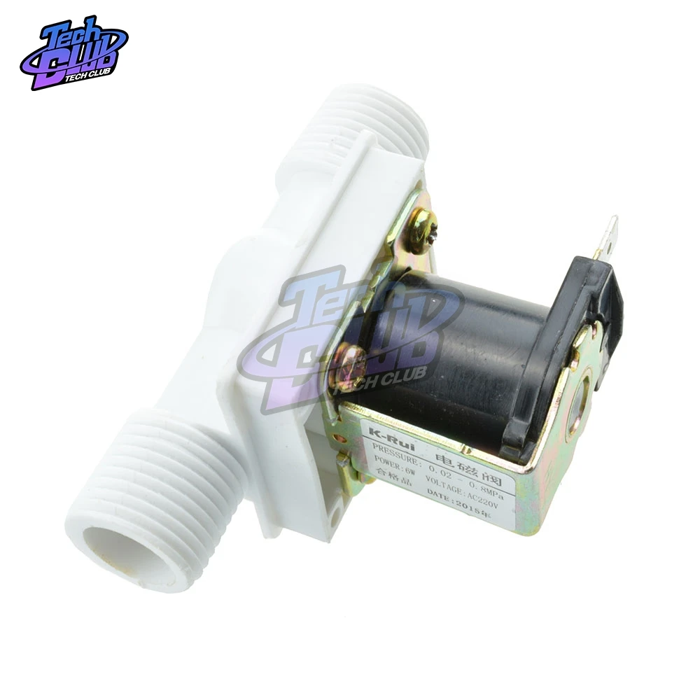 

1/2" Plastic Solenoid Water Solenoid Valve Normally Closed AC 220V Electric Magnetic DC N/C Air Flow Pneumatic Pressure Switch