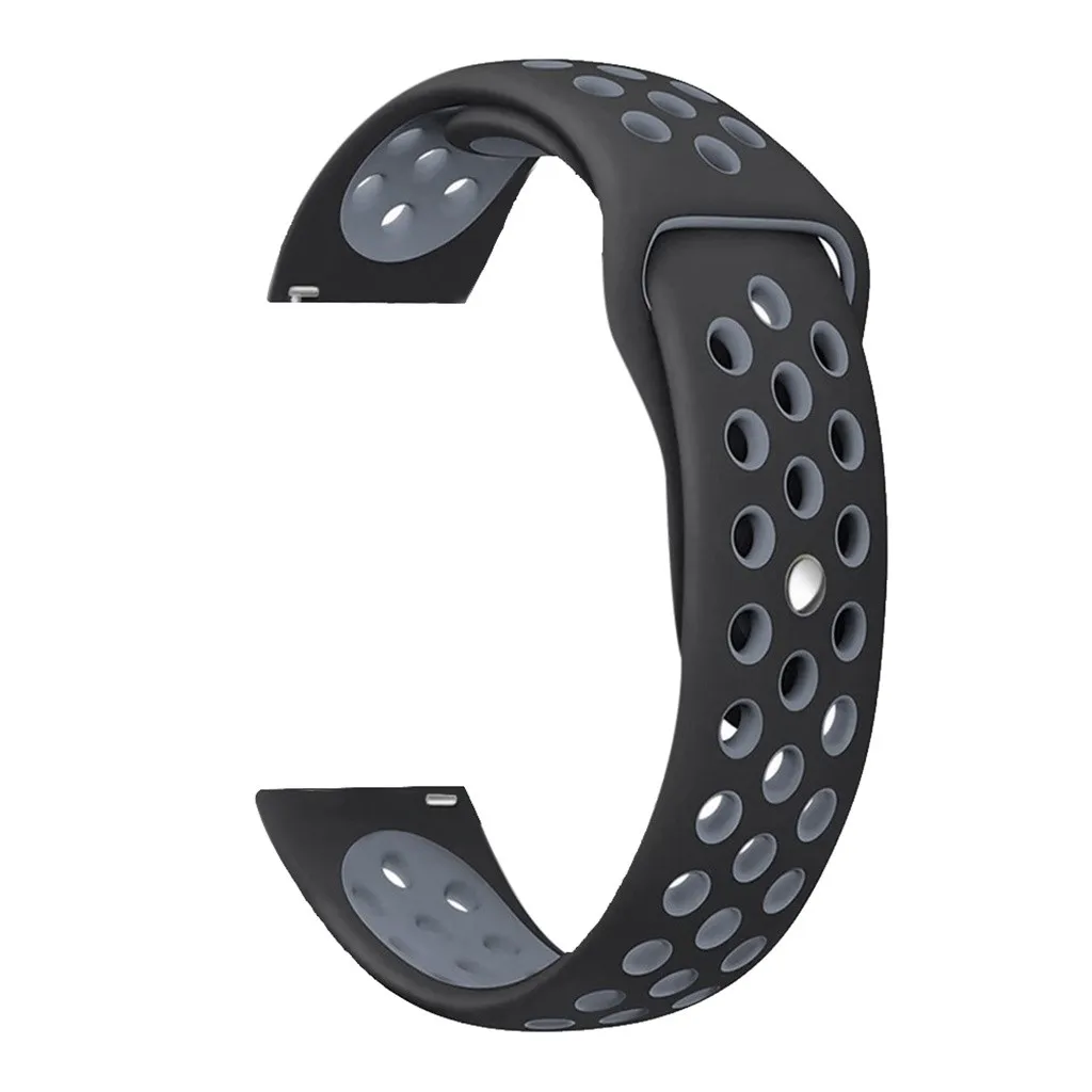 Черный 20 мм спортивный силиконовый ремешок защитный для Xiaomi Huami Amazfit GTS Bip BIT Lite Band защитный браслет чехол Аксессуары - Цвет: Черный