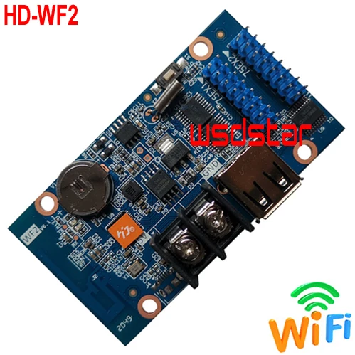 HUIDU HD-WF2 WF2 (HD-W60-75 перестанут выпускать) 1280*32 768*64 2 * HUB75E USB &amp WI-FI цветная (RGB)