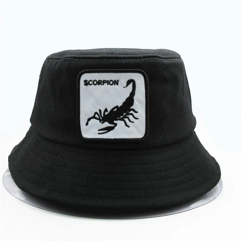 

Хлопковая Панама с вышивкой в виде животного, шляпа рыбака, уличная дорожная шляпа, кепка от солнца, шляпы для детей, мужчин и женщин