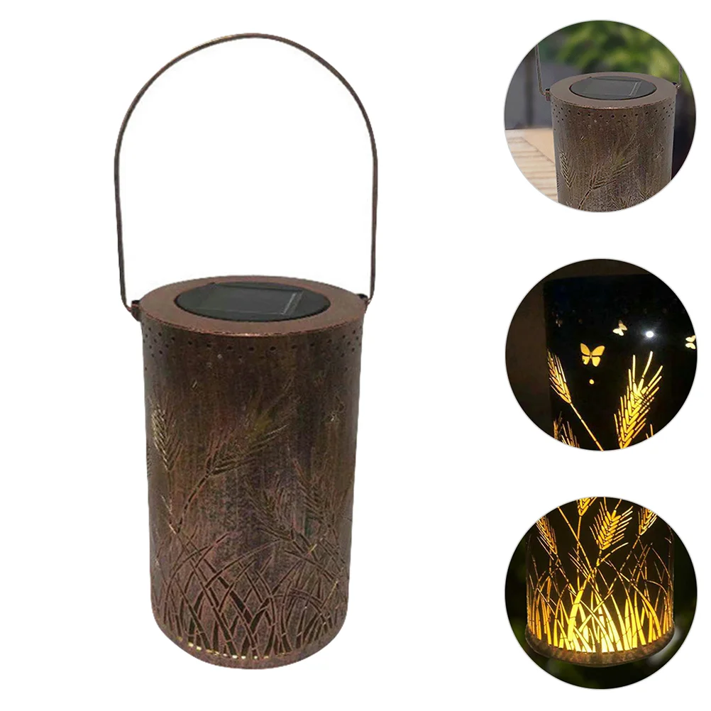 

Iron Art Design Hollow Solar Outdoor Decorative Lamp for Garden Lawn Yard