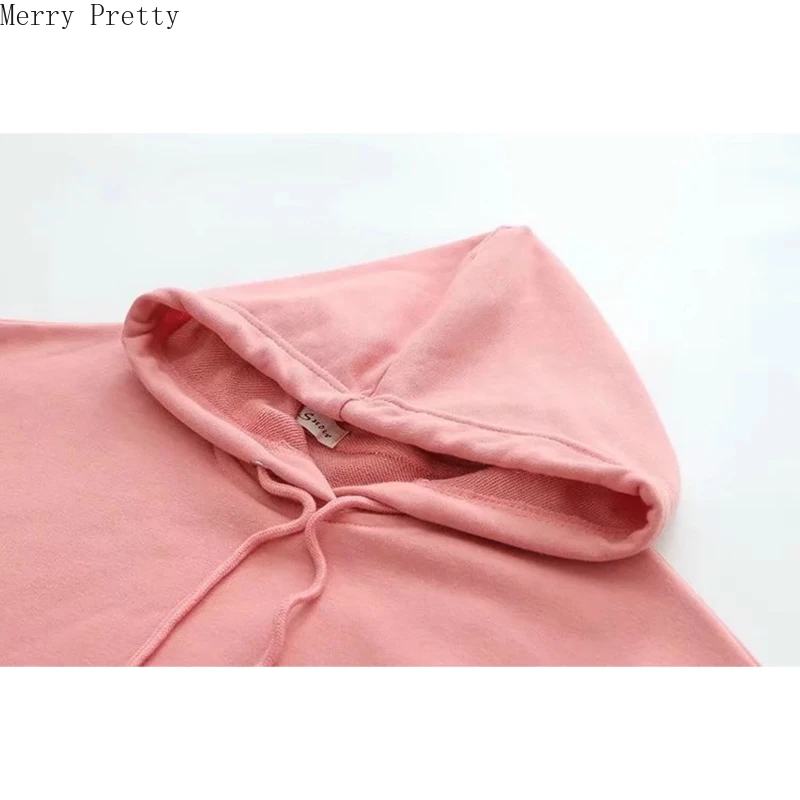 

Women Solid Cotton Hooded Sweatshirts Casual Long Sleeve Drawstring Hoodies Tracksuits 2020 Spring Female Basic Pullover Moletom