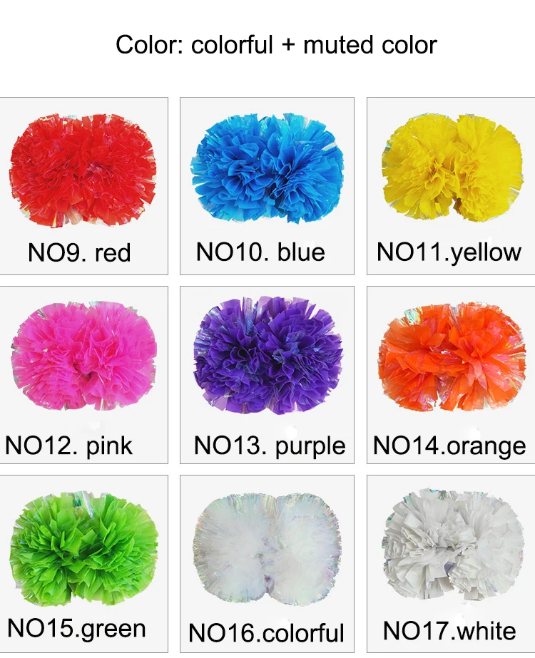 Помпоны для чирлидинга шарик с помпоном 4 шт. пластиковых ручек металлические