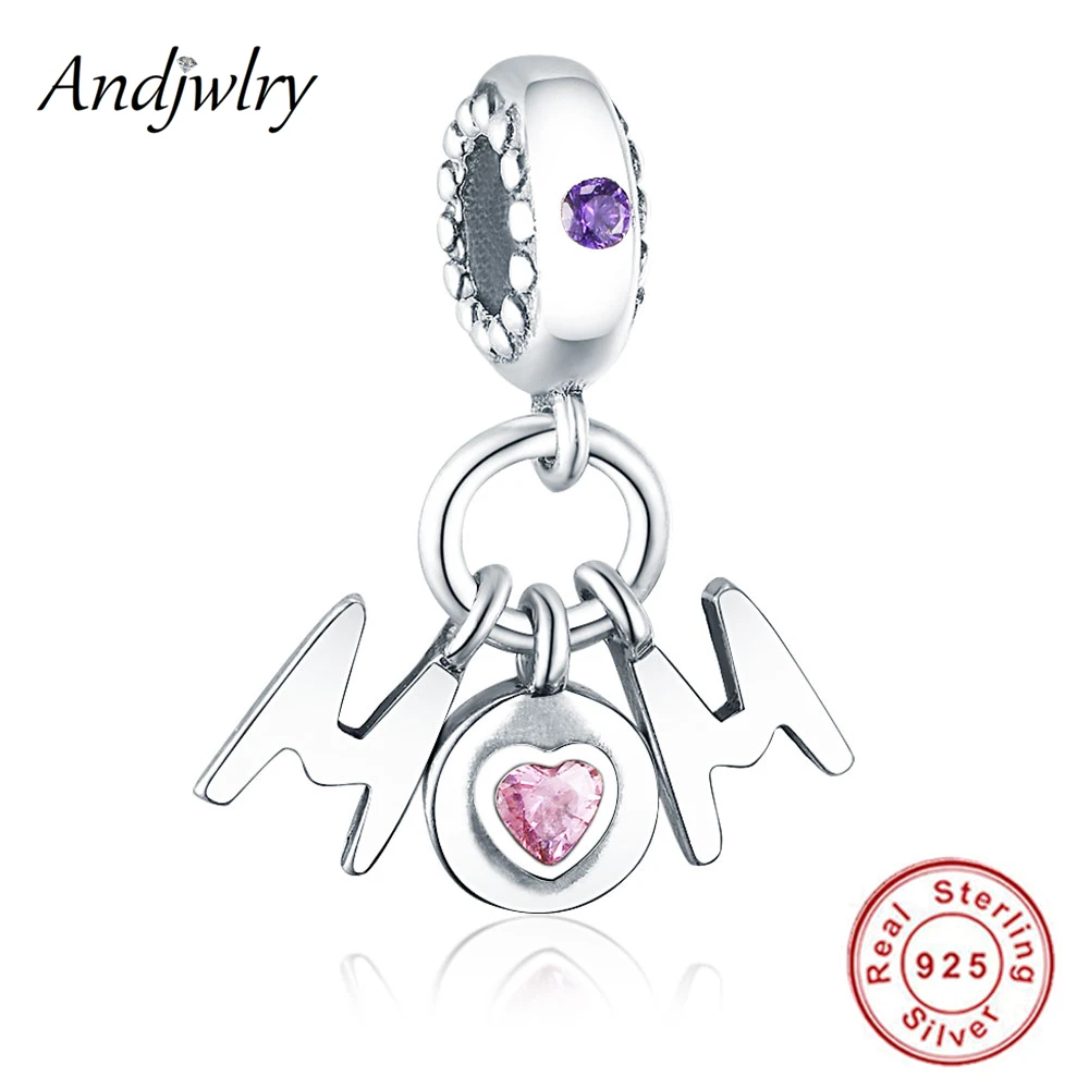 Подходят оригинальный браслет с шармами 925 Стерлинговое Серебро мама кулоны