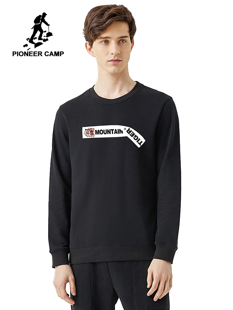 Мужская толстовка Pioneer Camp хлопковая с принтом в стиле хип хоп AWY0105018H 2020|Мужские