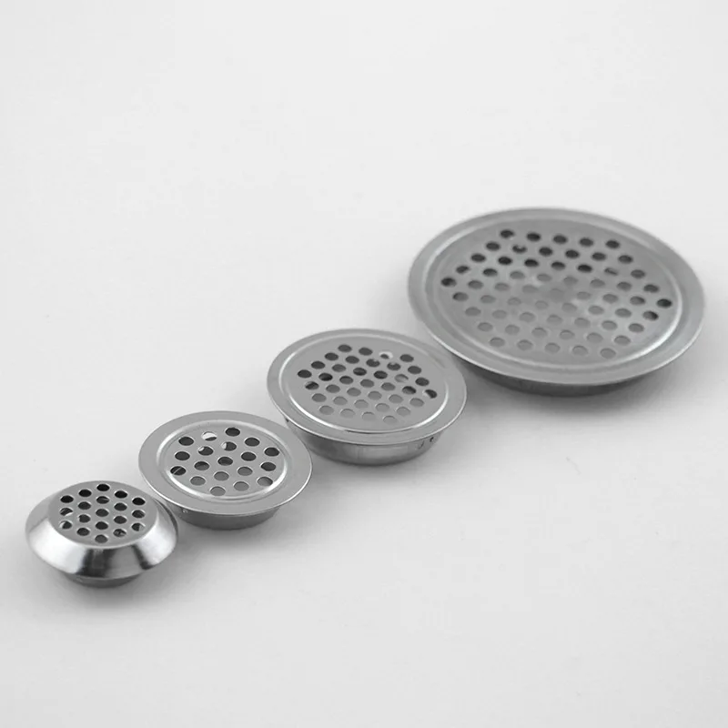 

10 шт./лот круглые вентиляционные жалюзи с вентиляционным отверстием, сетчатая пробка из нержавеющей стали, диаметр 19/25/35/53 мм, решетка для шк...