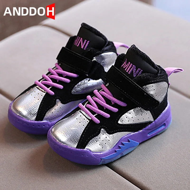 

Size 22-31 Children Warm Winter Toddler Shoes Kids Plus Fleece Running Sneakers for Boys Girls Baby Thickened Cotton Sport Shoe