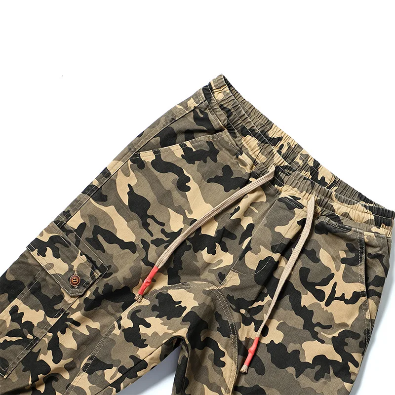 

Spring Autumn Military Style Camouflage New Fashion Men Overall Cargo Pants Large Size Loose Casual Outdoor Safari Trousers Male