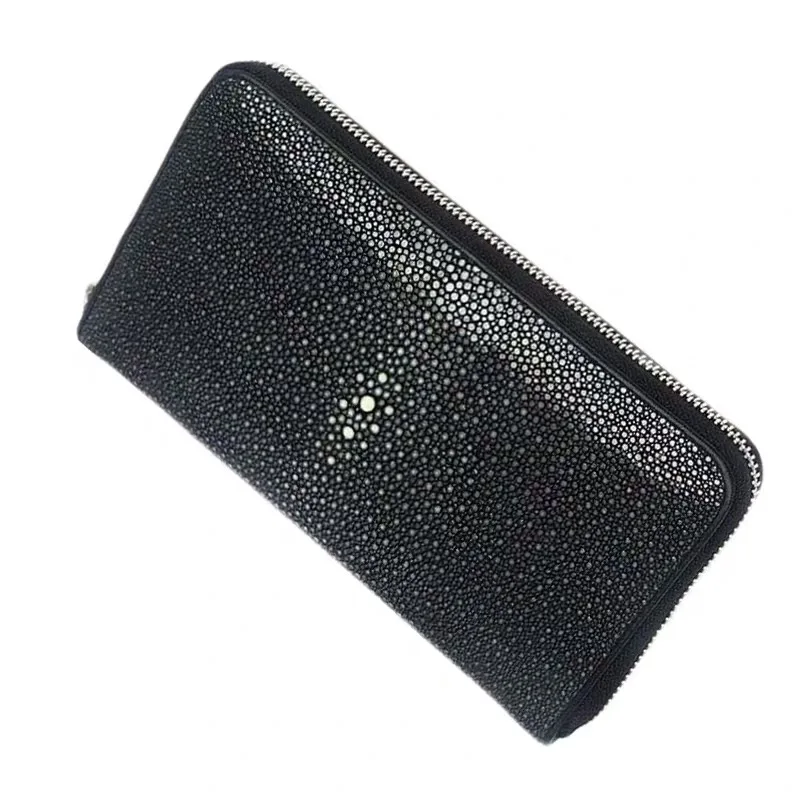 Унисекс стиль аутентичный песок кожа ската для женщин и мужчин Органайзер