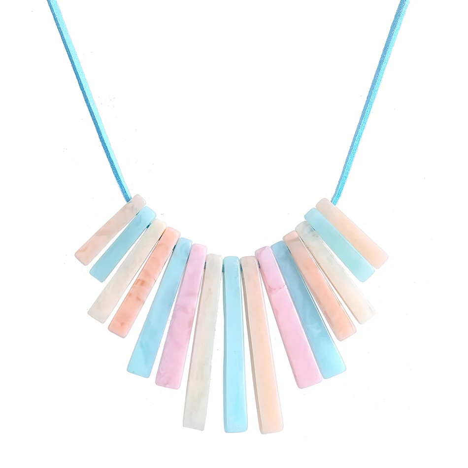 Match-Right Women Trendy Korean Velvet Chain Statement Necklace with Stone For Women Jewelry YJZ-8074 - Окраска металла: as picture
