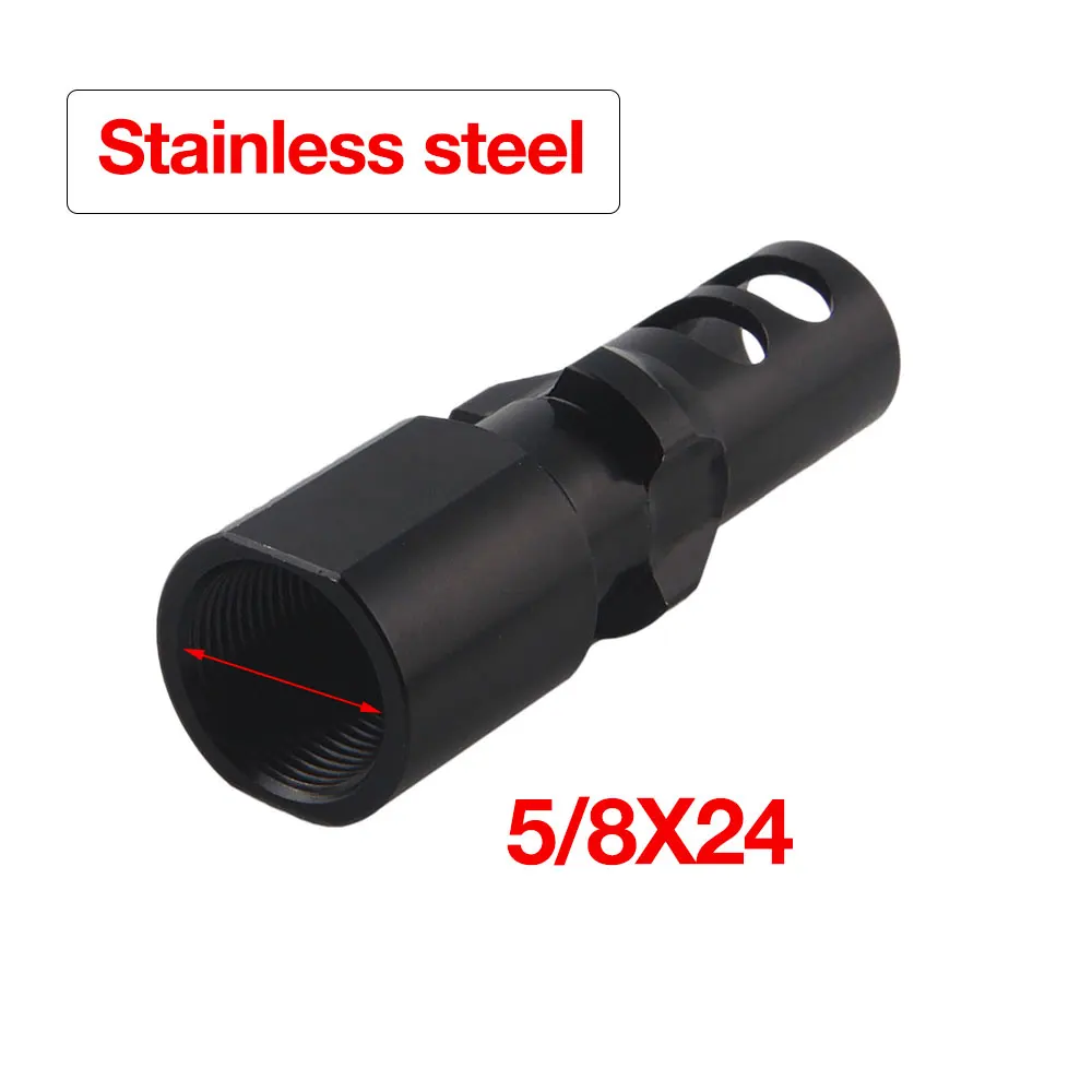 

1/2x28 9mm stainless steel brake with 3 Tri Lug structure Outdoor hunting 5/8x24 Thread accessory