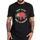 Футболка с надписью Not Fast Not Furious, смешная необычная дизайнерская Мягкая Повседневная рубашка с короткими рукавами и надписью The Otter Humor, 100% хлопок, новинка на лето