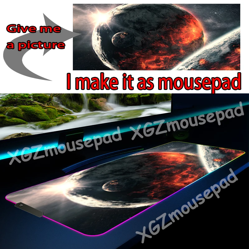XGZ животное птица HD большая RGB игровая мышка с подсветкой Pad черный замок края