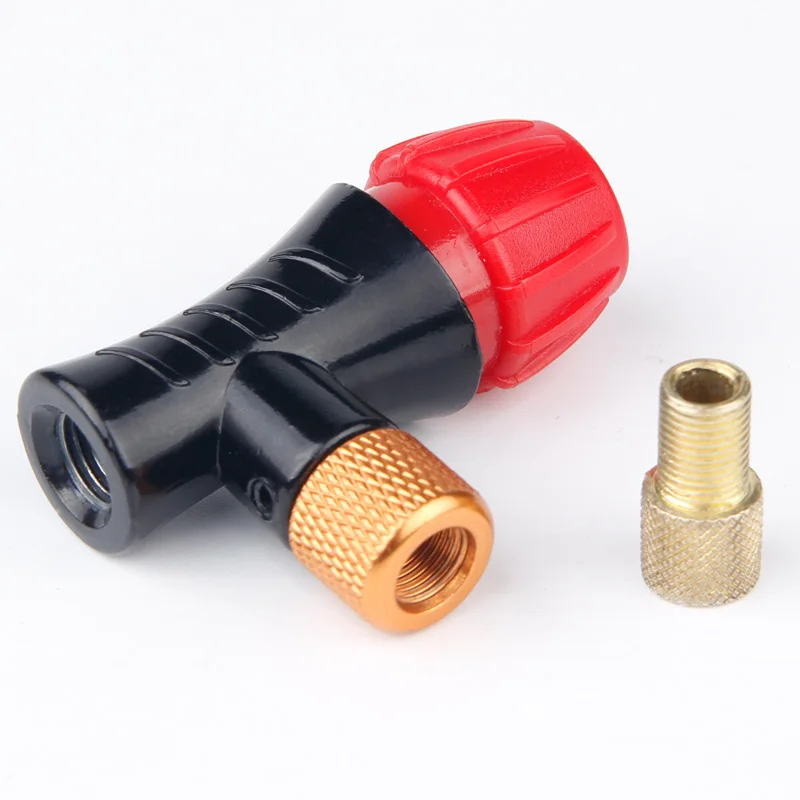 

Fiets Luchtpomp Valve Av/Fv Draagbare CO2 Air Fles Klep Hoofd Schrader & Presta Valve Universal Mtb Air inflator Accessoires