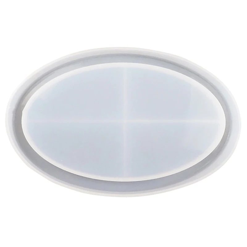 

1PCS Creative 3D Cup Coaster Mold Silicone Oval DIY Resin Casting Mould Epoxy Mold Novelty Gifts Tray for Home Decoration