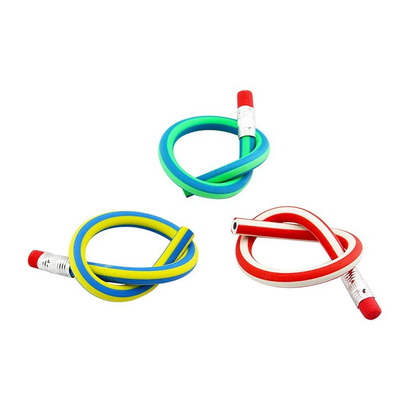 

50pcs Pencil Color Stripe Soft Pencil Children's Interesting Stationery HB Painting Pencil Stationery Multifunctional Supplies