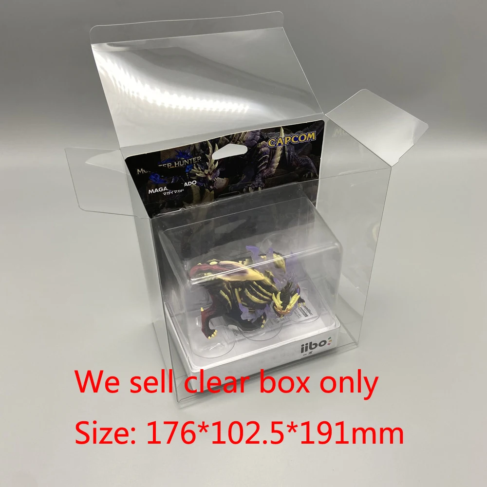 10pcs PET protective box For Monster Hunter Rise amiibo special transparent display box   storage box collection box