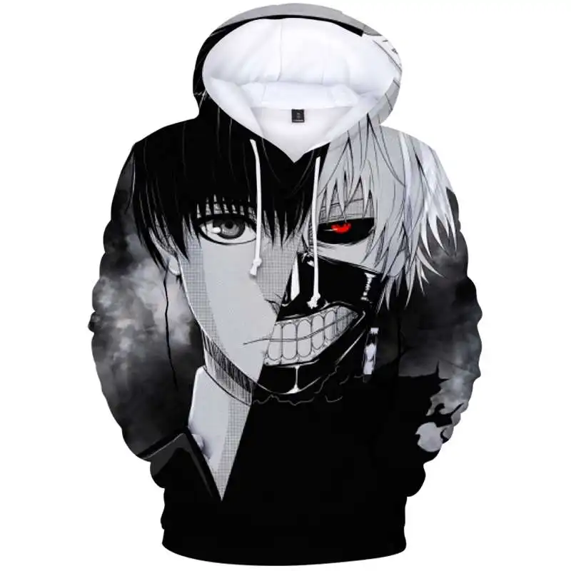 

2021 Tokyo Ghoul Hoodies Anime Cartoon 3D Printed Men/Women Sweatshirt Fashion Hip hop Hoodie Harajuku Streetwear Clothing