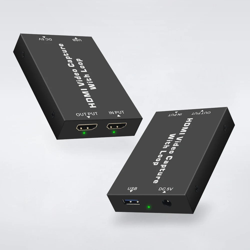 Карта захвата HDMI USB2.0 с преобразованием петли 4K вход OBS VLC прямая трансляция 1080P30fps