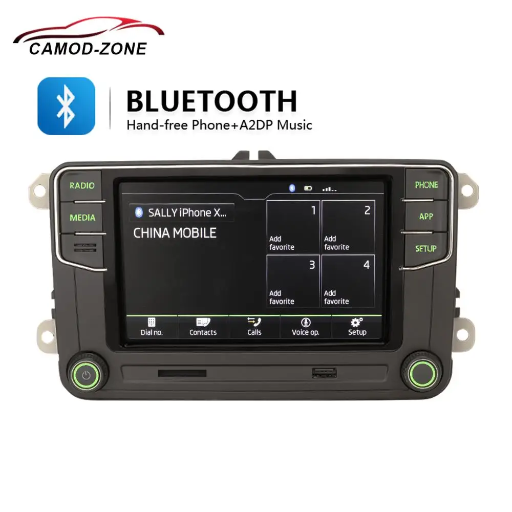 $246.99 Green Light Noname RCD360 PRO Android Auto Carplay 2 din Green Menu MIB Car Radio New 6RD 035 187B For VW Volkswagen Skoda