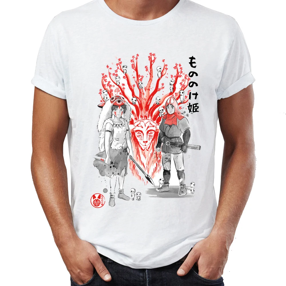 2019 Модная креативная футболка с графическим рисунком принцессы Мононоке ашитака
