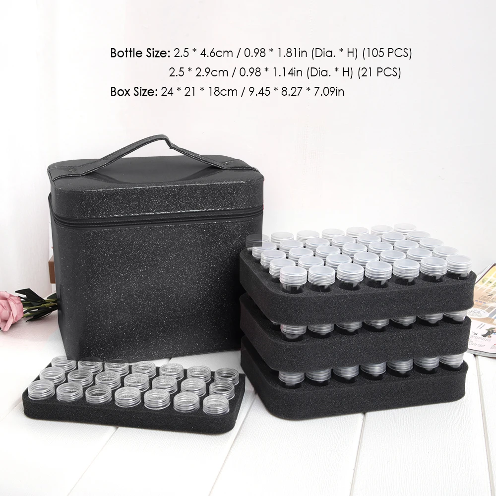 126 бутылок коробка для хранения страз ювелирные изделия бусины маленькие детали