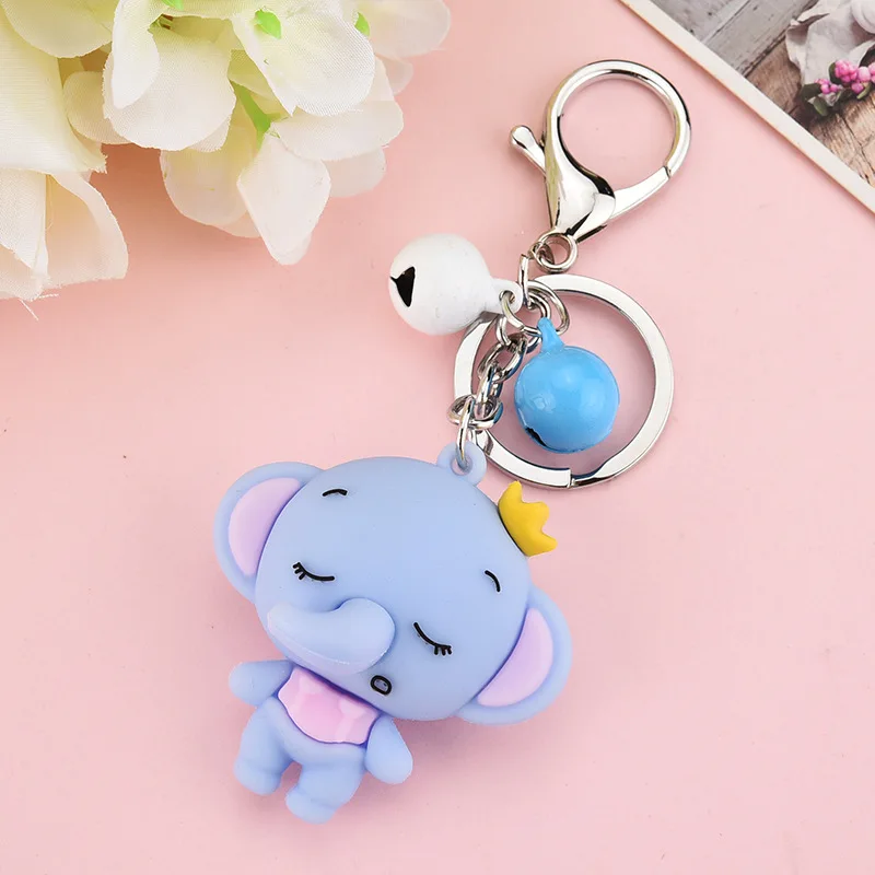 ПВХ мягкий резиновый брелок для ключей со слоном автомобиля новая пара