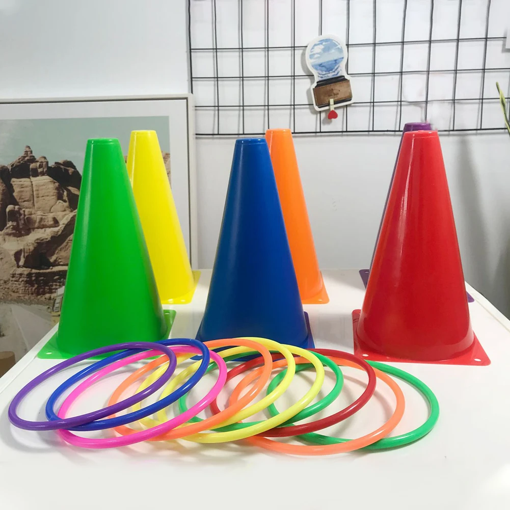 

Sports Agility Practice Parent Child Party Toss Ring Set Sensory Training Kids Interactive Throwing Buckets Outdoor Playing Game