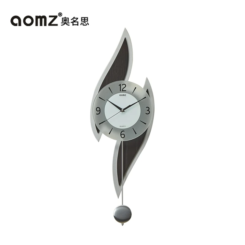 Большие настенные часы металлические с римскими цифрами креативный маятник