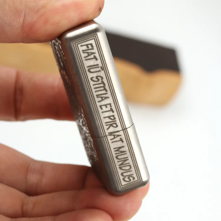 Зажигалка ручной работы TC4 из титанового сплава ZG1877 натуральный камень Иисус