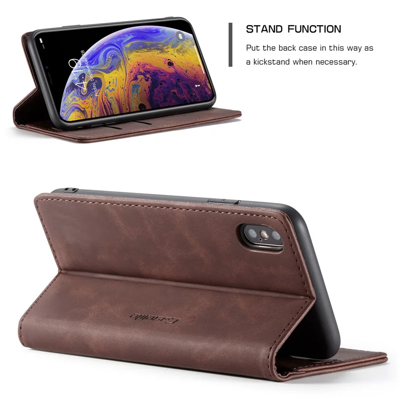 Кожаный чехол кошелек для iphone 12 Pro Max 11 чехлы телефонов флип книжка деловой