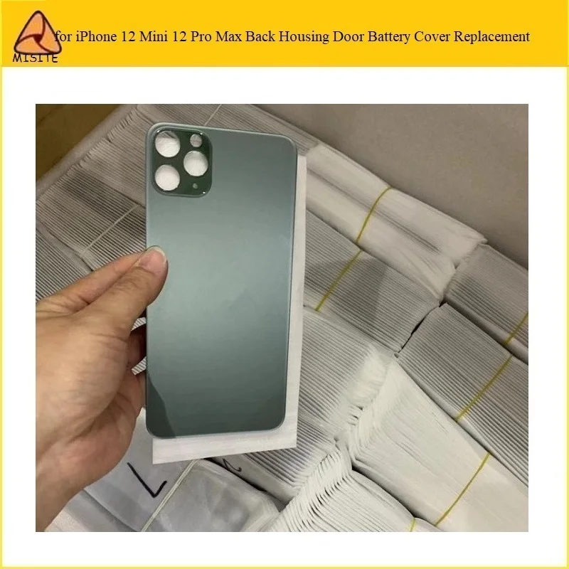 1Pc  Big Hole Back Glass Battery Replacement For iPhone 12 Pro Max Rear Door Cover Housing Chassis Case for iPhone 12 Pro