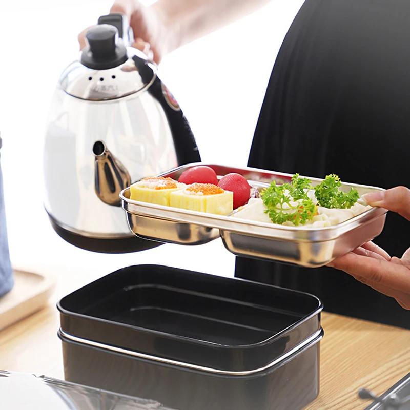 Ланч бокс из нержавеющей стали Портативный для пикника офиса школы хранения