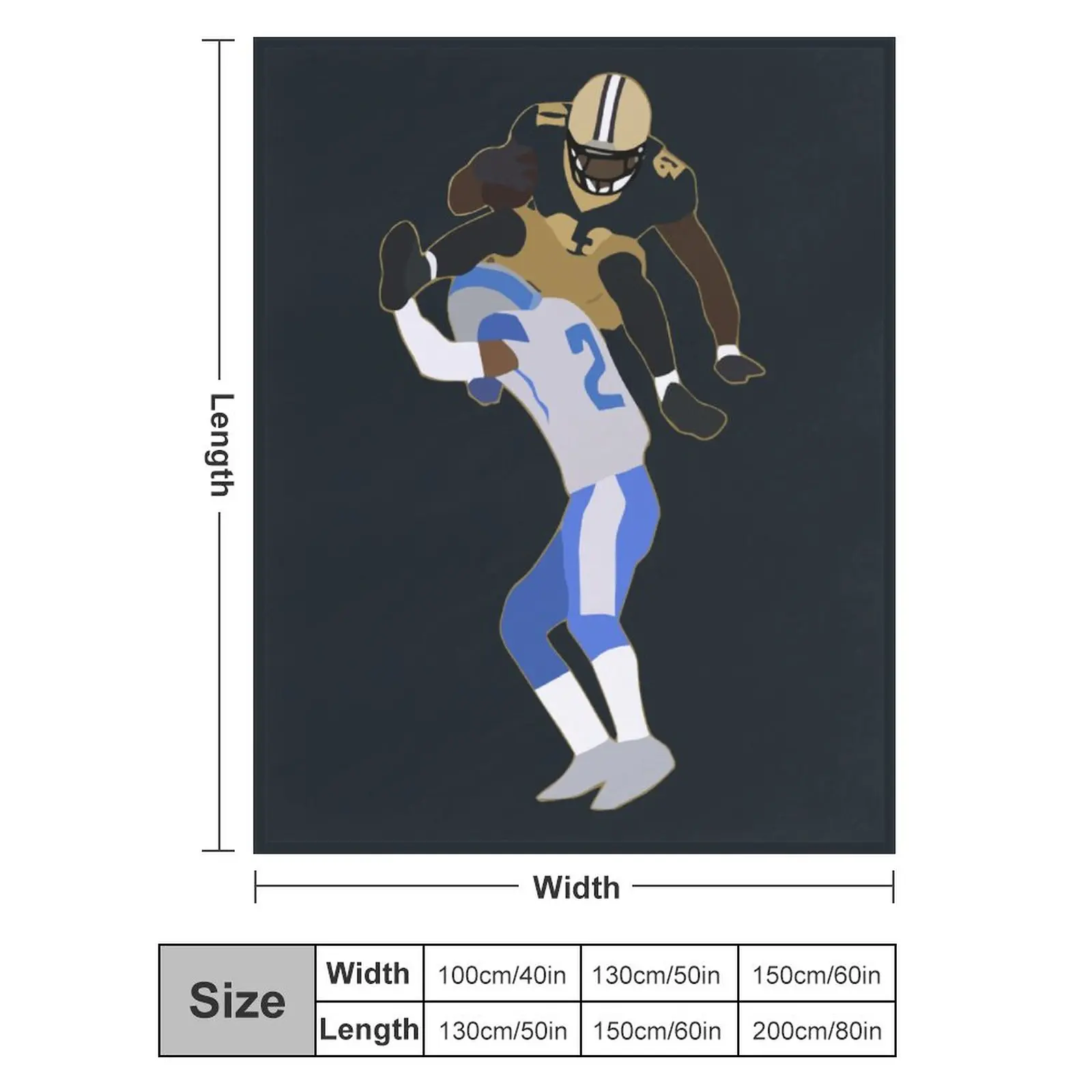 

Blanket 41 Alvin Kamara Hurdle Ultra Soft Micro Fleece Cozy Lightweight Microfiber Flannel All Season Living Room Bedroom Vertic