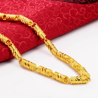 mens necklace chain solid 18k gold men jewelry 6mm width 24 inches length